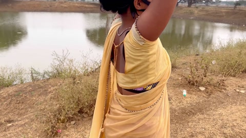 Gaon Ki Talab Par Sexy Hot Bhabhi Ka Romantic Video | Kiran bhabhi Fucked Village Outdoor Sex Video Full Hindi Audio
